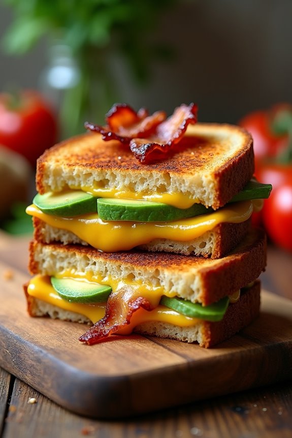 bacon avocado grilled cheese