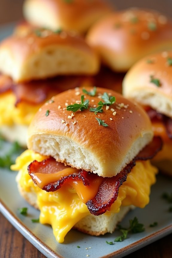 bacon egg cheese sliders