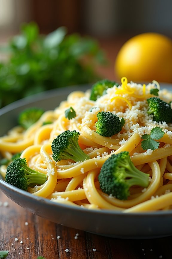 broccoli pasta with parmesan