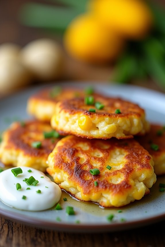 cheesy corn fritters recipe