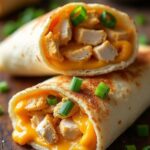cheesy garlic chicken wraps