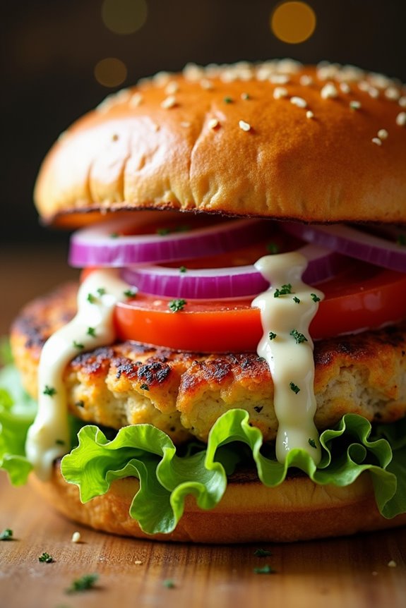 chicken caesar burger recipe