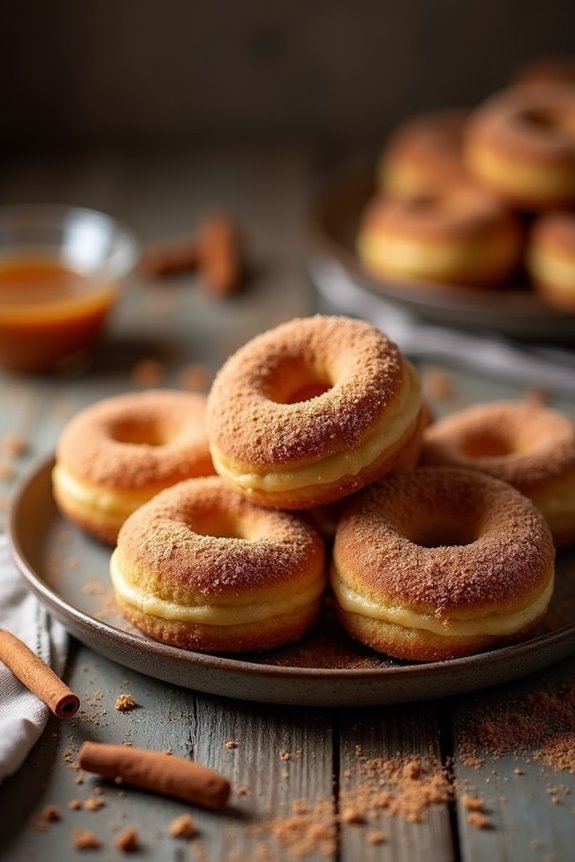 cinnamon kissed cheesecake donut cookies