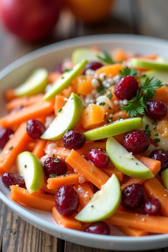 colorful apple cranberry salad