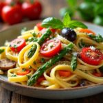 colorful vegetable pasta dish