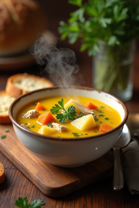 comforting chicken potato soup