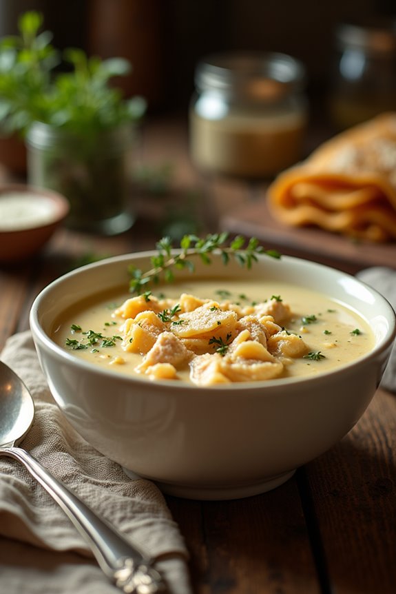 comforting creamy chicken soup