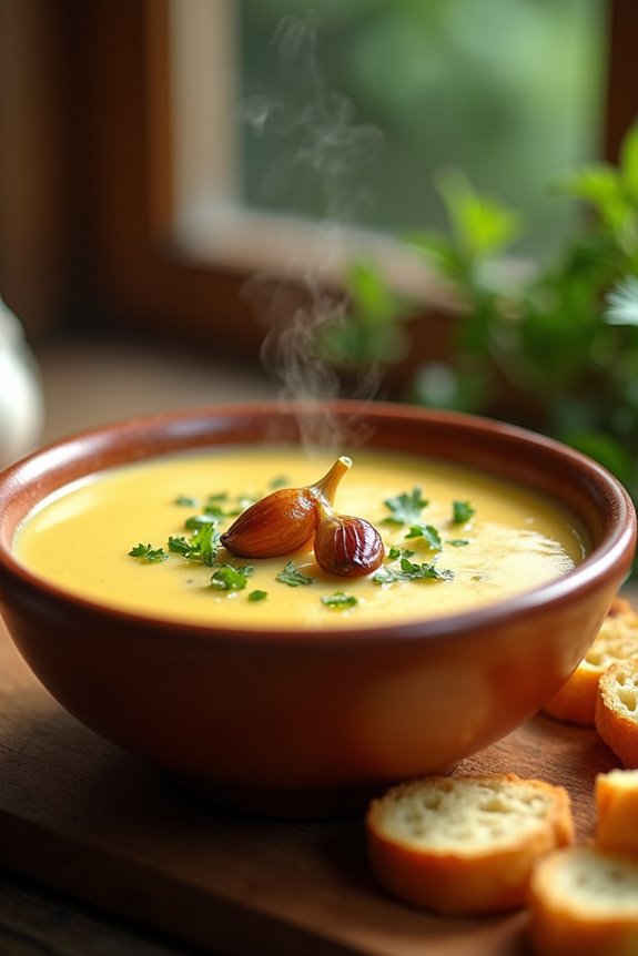 comforting french garlic soup