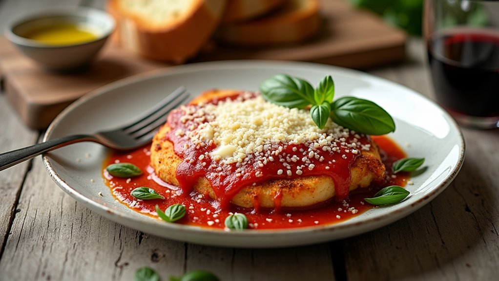 cozy chicken parmesan dinner
