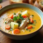 cozy chicken potato soup