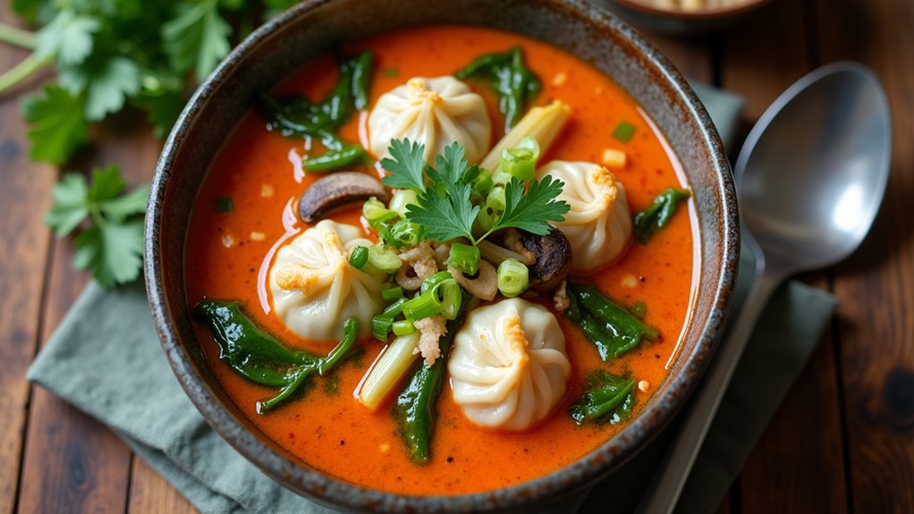 cozy curry dumpling soup