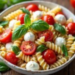 creamy caprese pasta salad