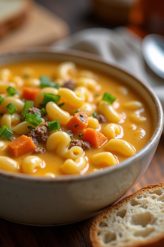 creamy cheeseburger macaroni soup