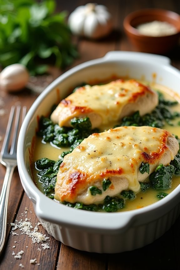 creamy chicken spinach casserole