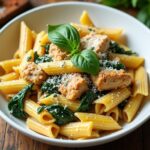 creamy chicken spinach penne