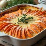 creamy garlic butter sweet potatoes