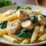 creamy garlic chicken pasta