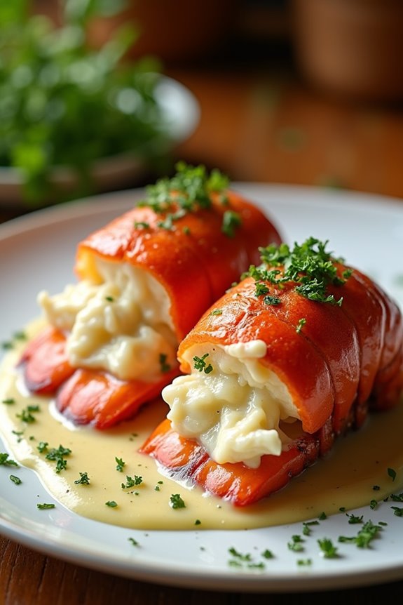 creamy garlic parmesan lobster