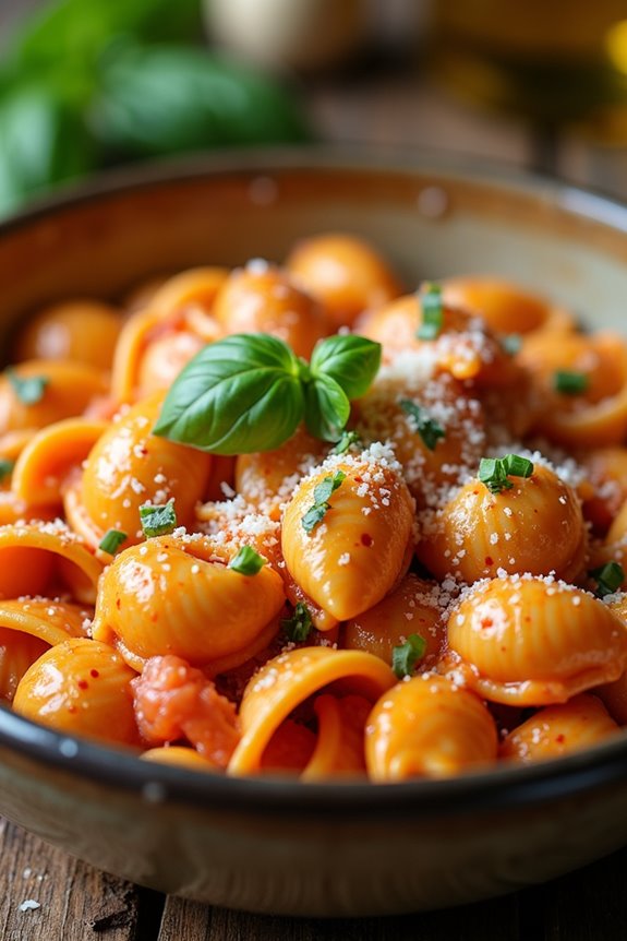creamy tomato infused pasta