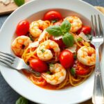 creamy tomato shrimp pasta