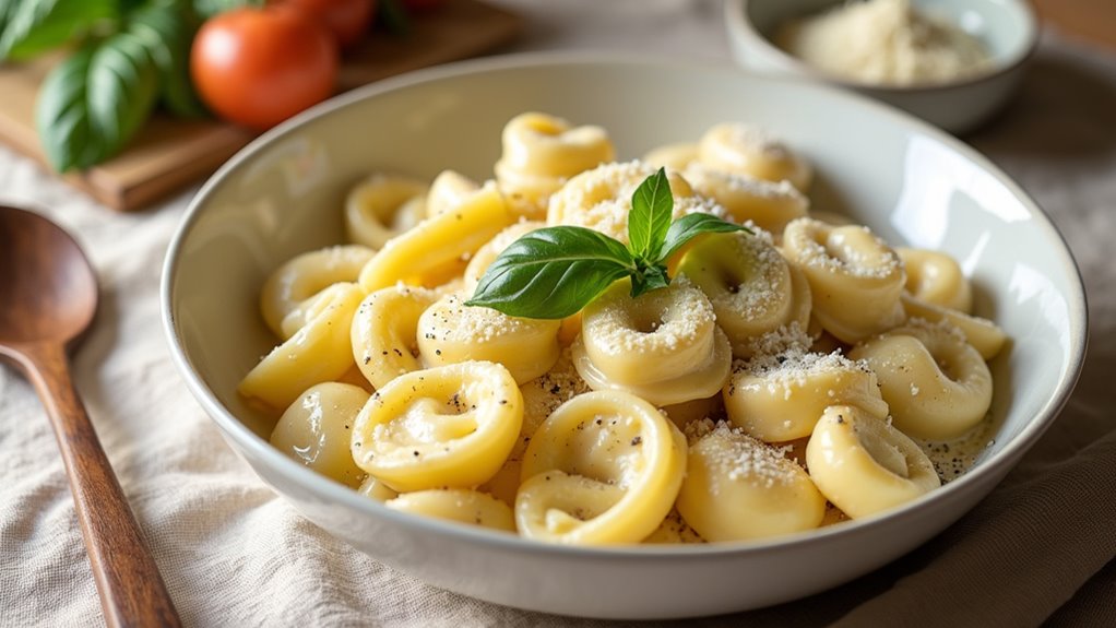 creamy tortellini pasta dish