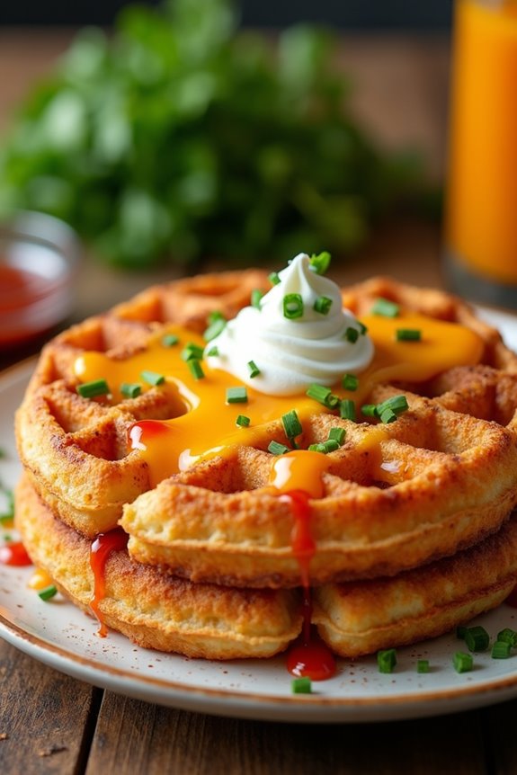 crispy cheesy hashbrown chaffle