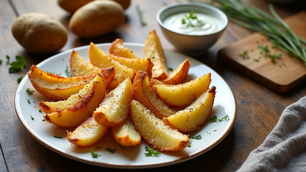 crispy garlic parmesan potatoes