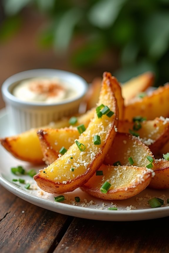 crispy garlic parmesan wedges