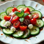 cucumber caprese salad delight