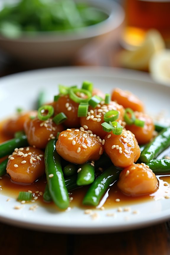 delicious chicken with green beans