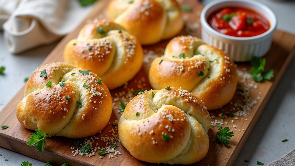 delicious garlic infused bread knots