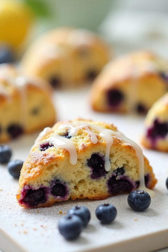 delightful blueberry lemon scones