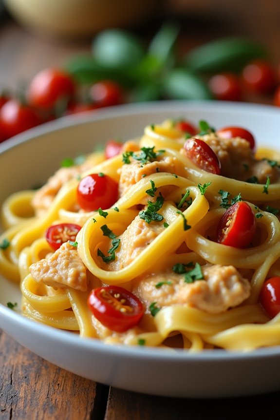 delightful creamy chicken pasta