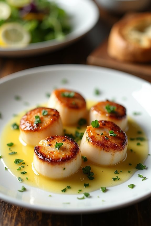 elegant lemon butter scallops