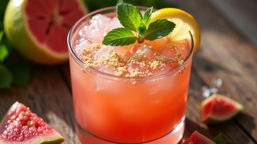 exotic guava rum cocktail