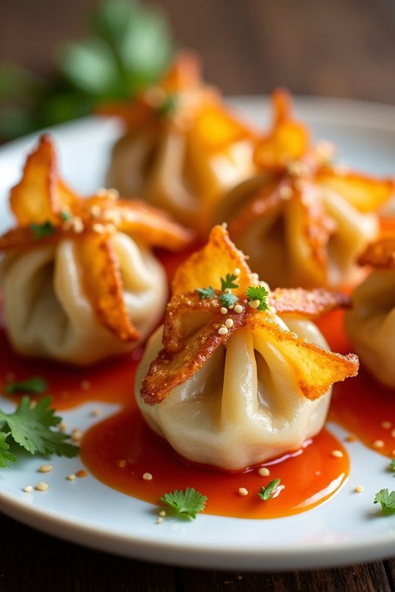 fiery spicy chicken wontons recipe