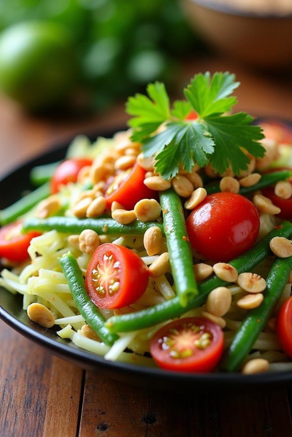 flavorful green papaya salad