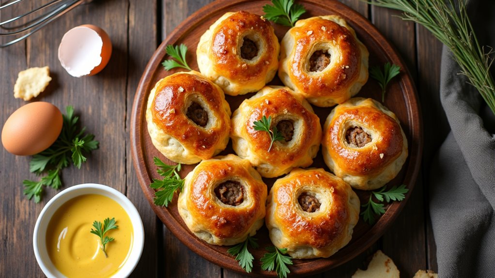 french onion sausage rolls