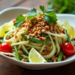 fresh green papaya salad