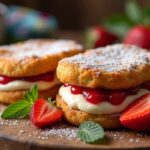 fried strawberry cheesecake sandwiches