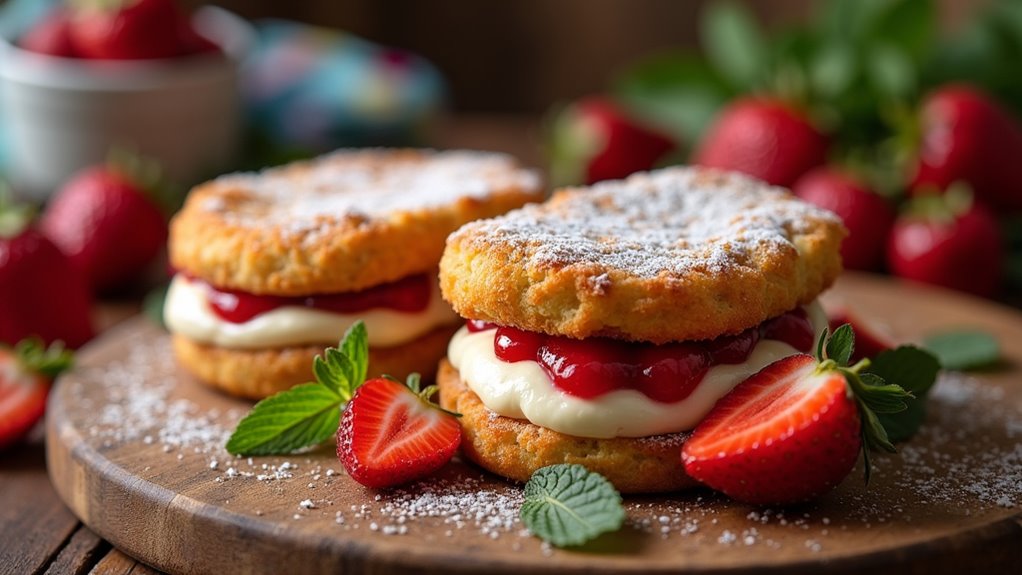 fried strawberry cheesecake sandwiches
