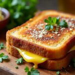 garlic bread grilled cheese