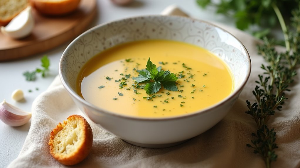 garlic infused comforting soup recipe