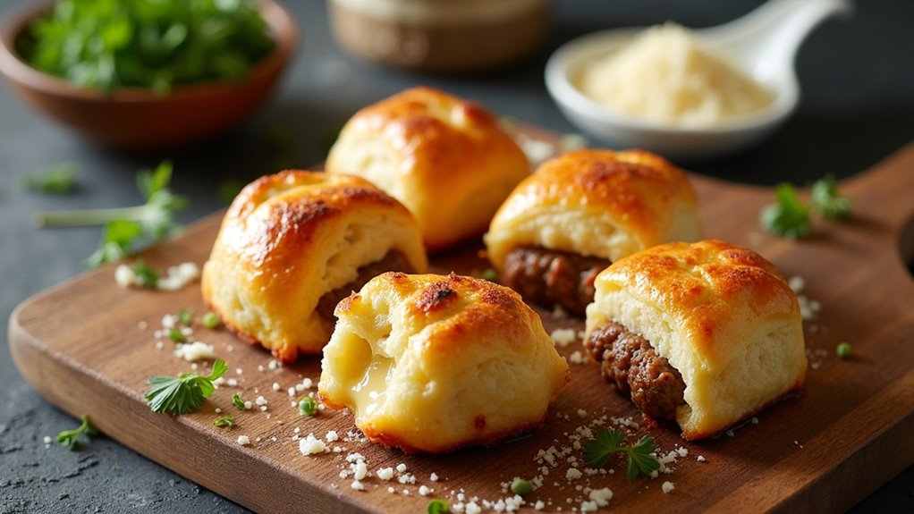 garlic parmesan burger delights