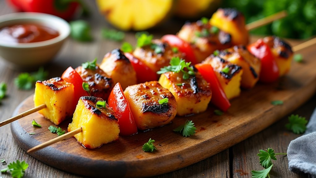 grilled pineapple chicken skewers