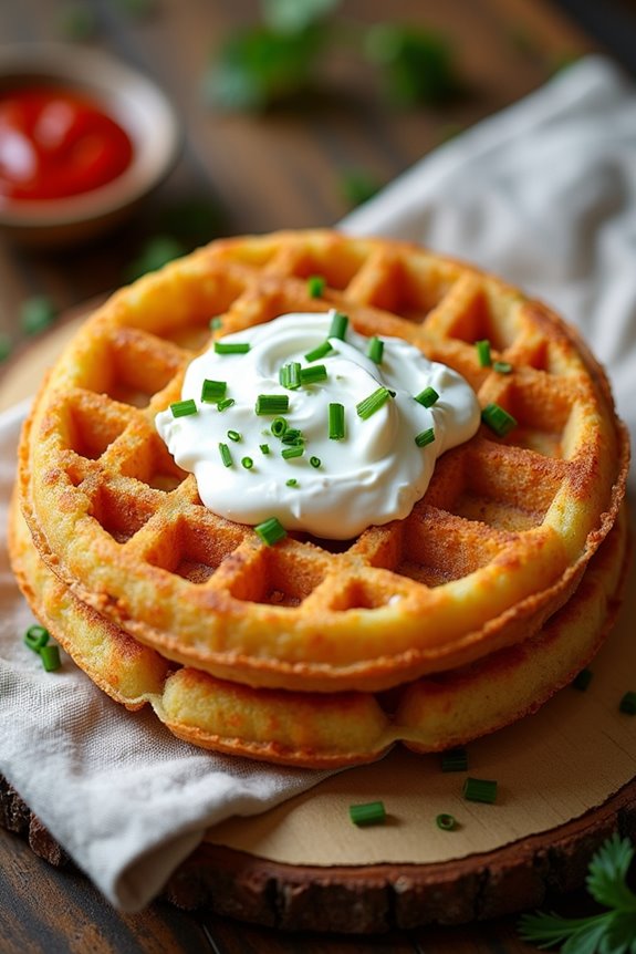 hashbrown chaffle breakfast recipe