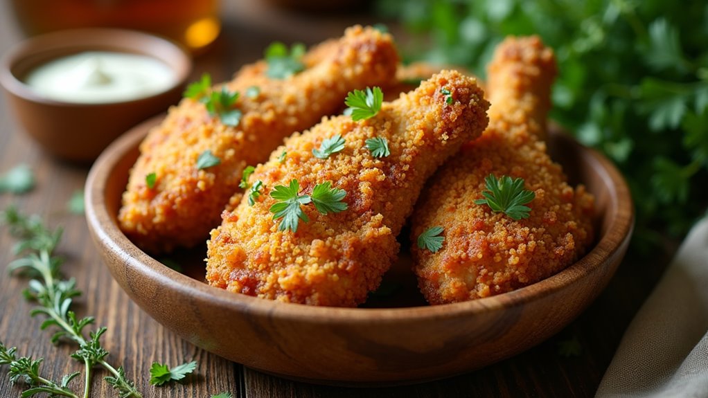 herb infused chicken frying technique