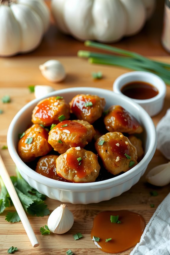 honey garlic meatballs recipe