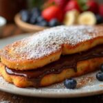 indulgent nutella pancake sandwich