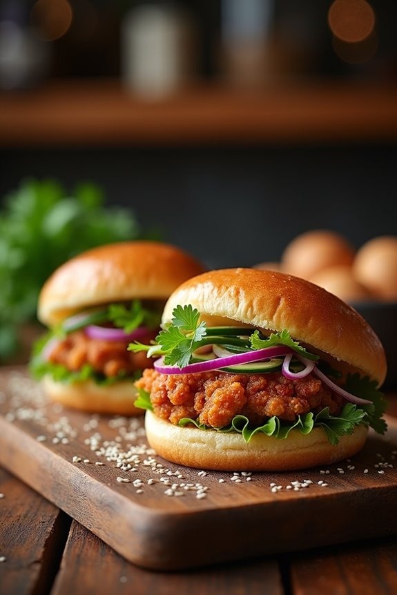 korean chicken bao buns